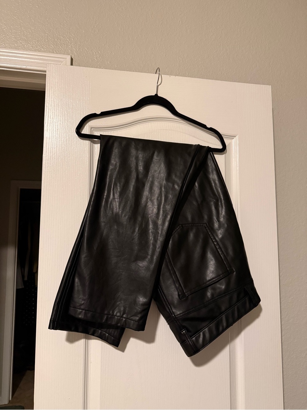 Abercrombie & Fitch Black Vegan Leather Pants